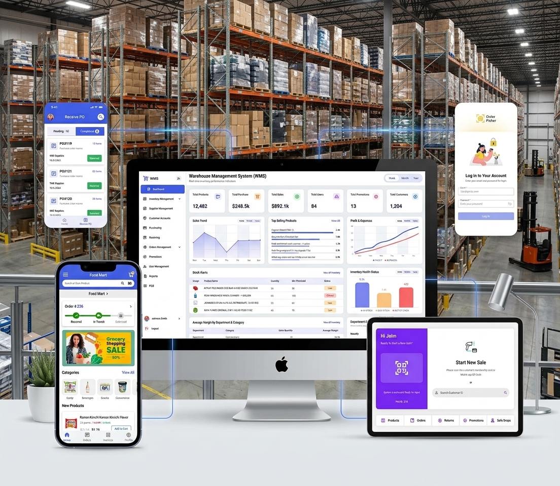 Placeholder screenshot of the Warehouse Management System suite